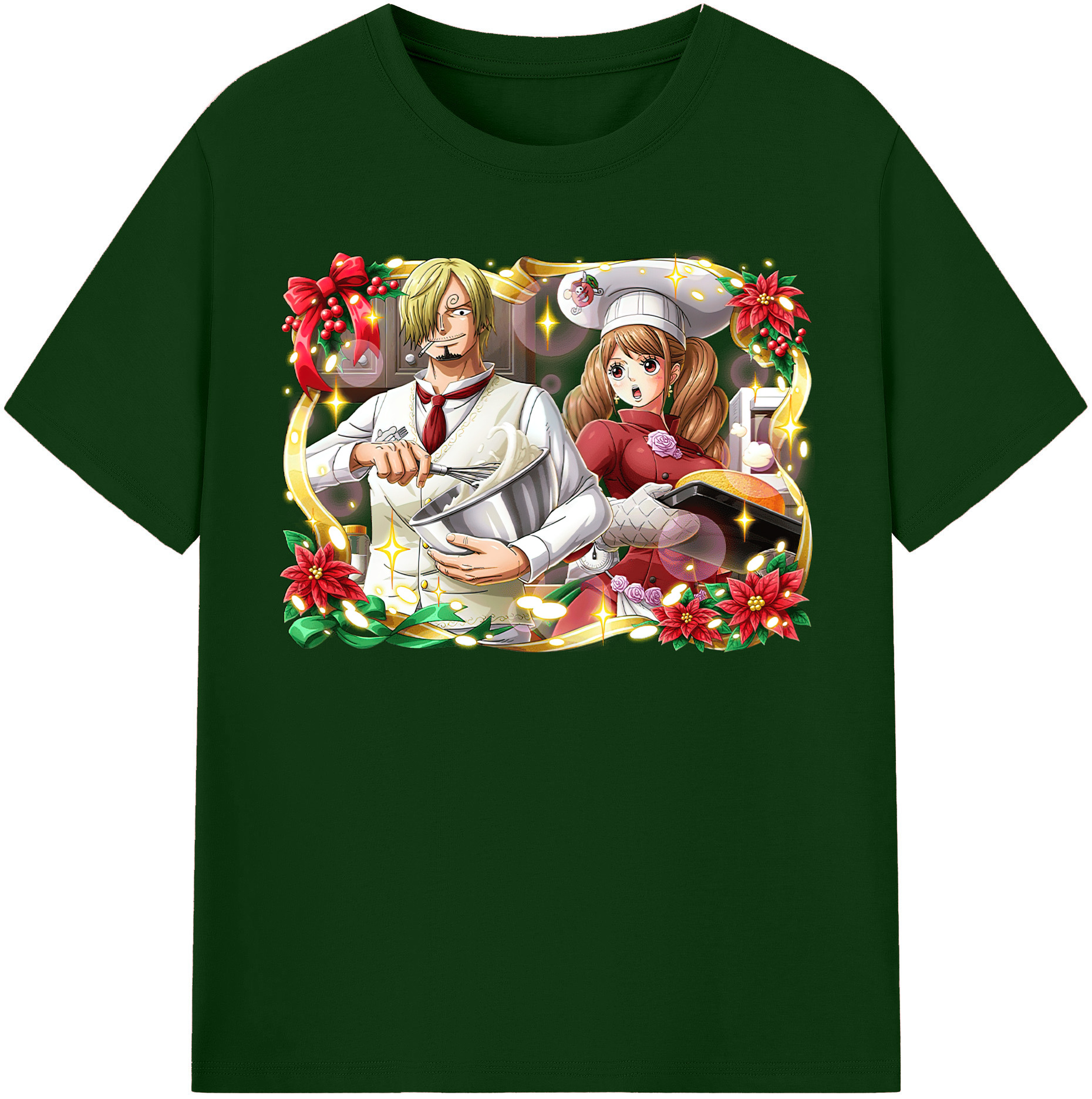 ワンピース サンジ ONE PIECE Sanji 綿100％半袖Tシャツ（フロントプリント）